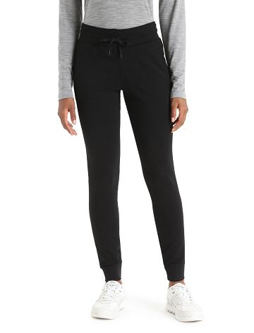 Black Icebreaker Merino Crush Pants Women's One Piece & Sets | AU 1749OKIR